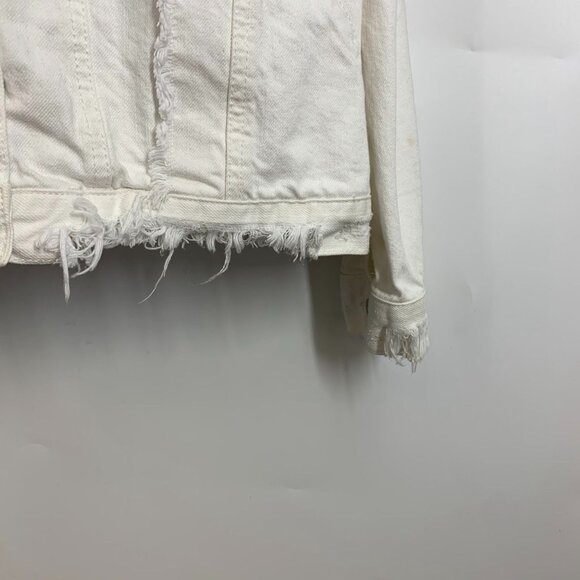 BLANKNYC Denim Women's Distressed Hem Button Up Cotton Denim Jacket Size‎ XL - Picture 5 of 12